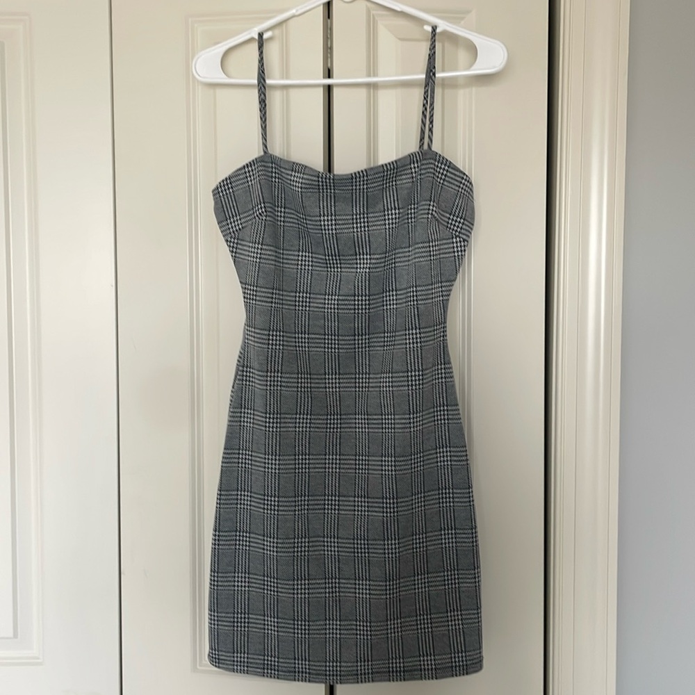 Windsor plaid spaghetti straped dress